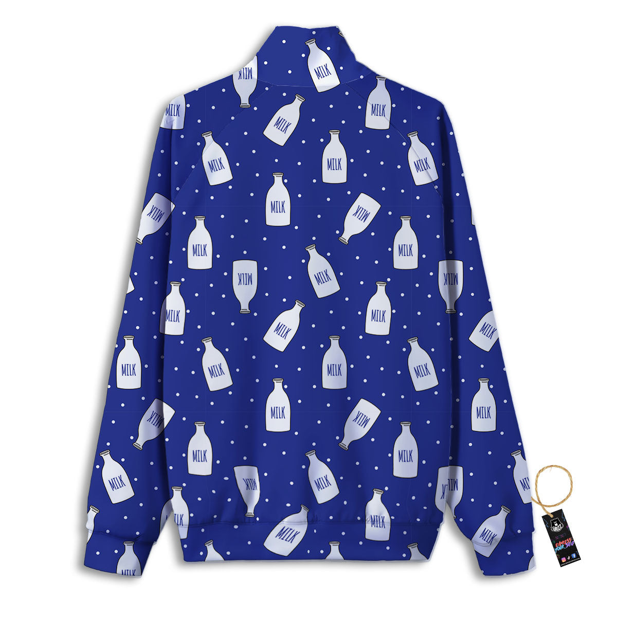 Milk Pattern Print Track Jacket-grizzshop