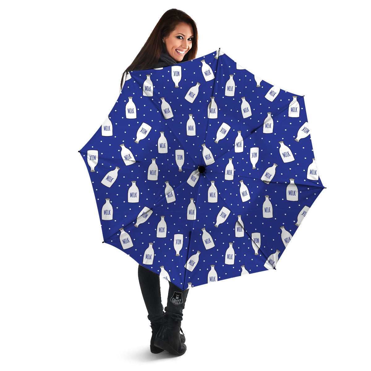 Milk Pattern Print Umbrella-grizzshop