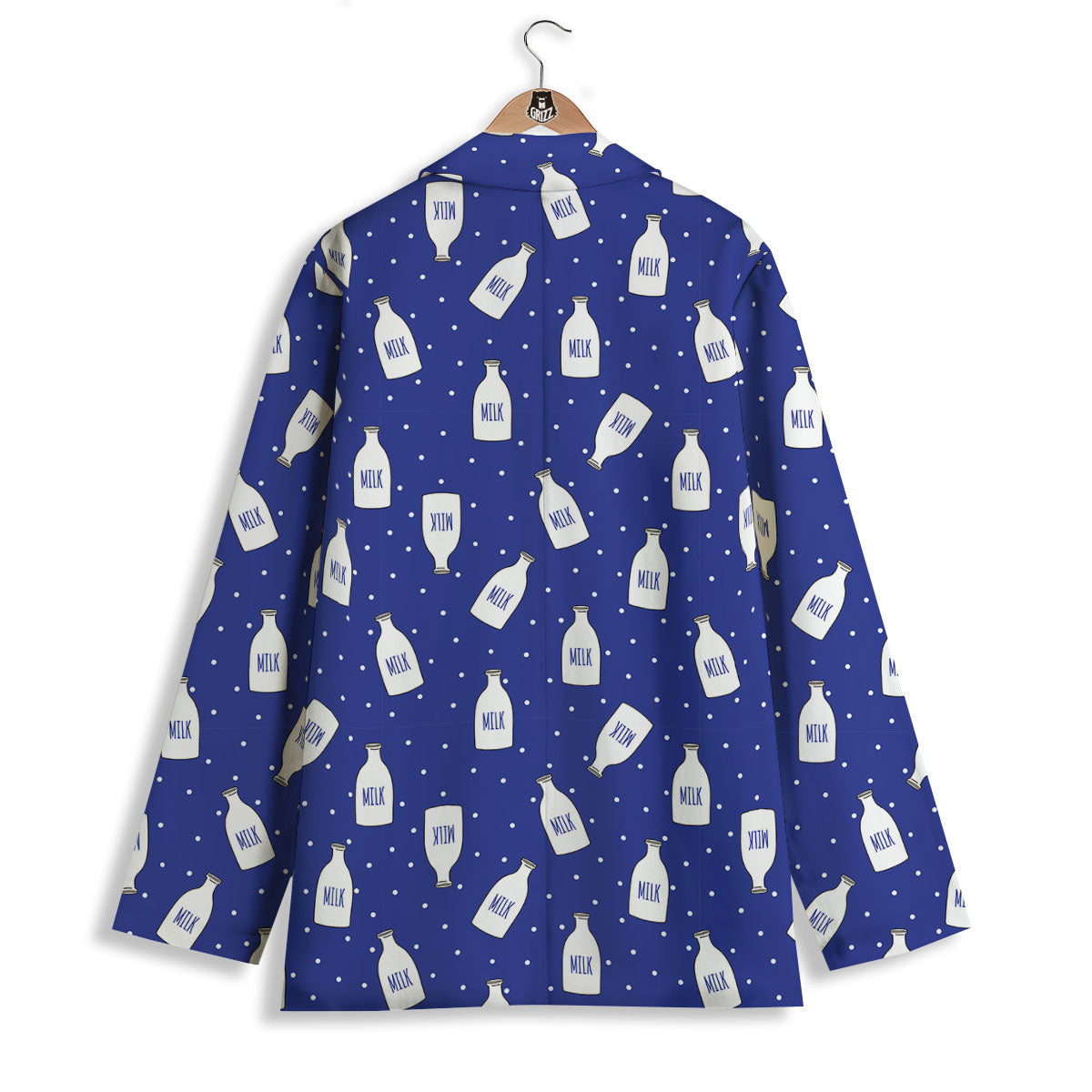 Milk Pattern Print Women's Blazer-grizzshop