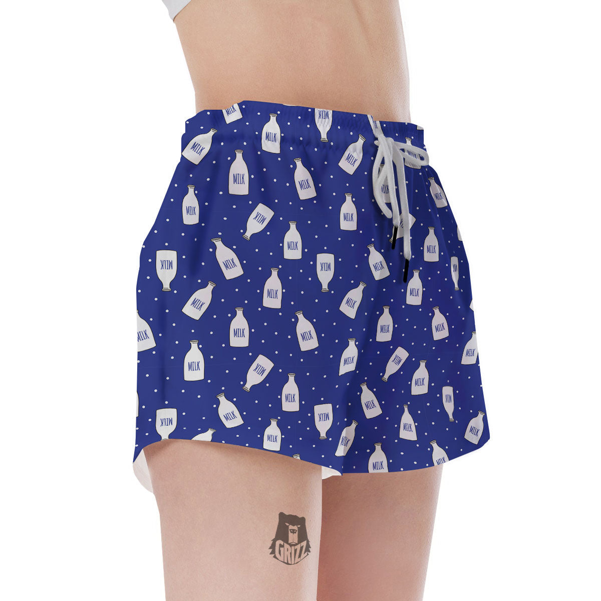 Milk Pattern Print Women's Shorts-grizzshop