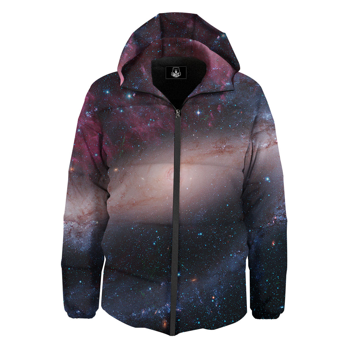 Milky Way Deep Space Print Down Jacket-grizzshop