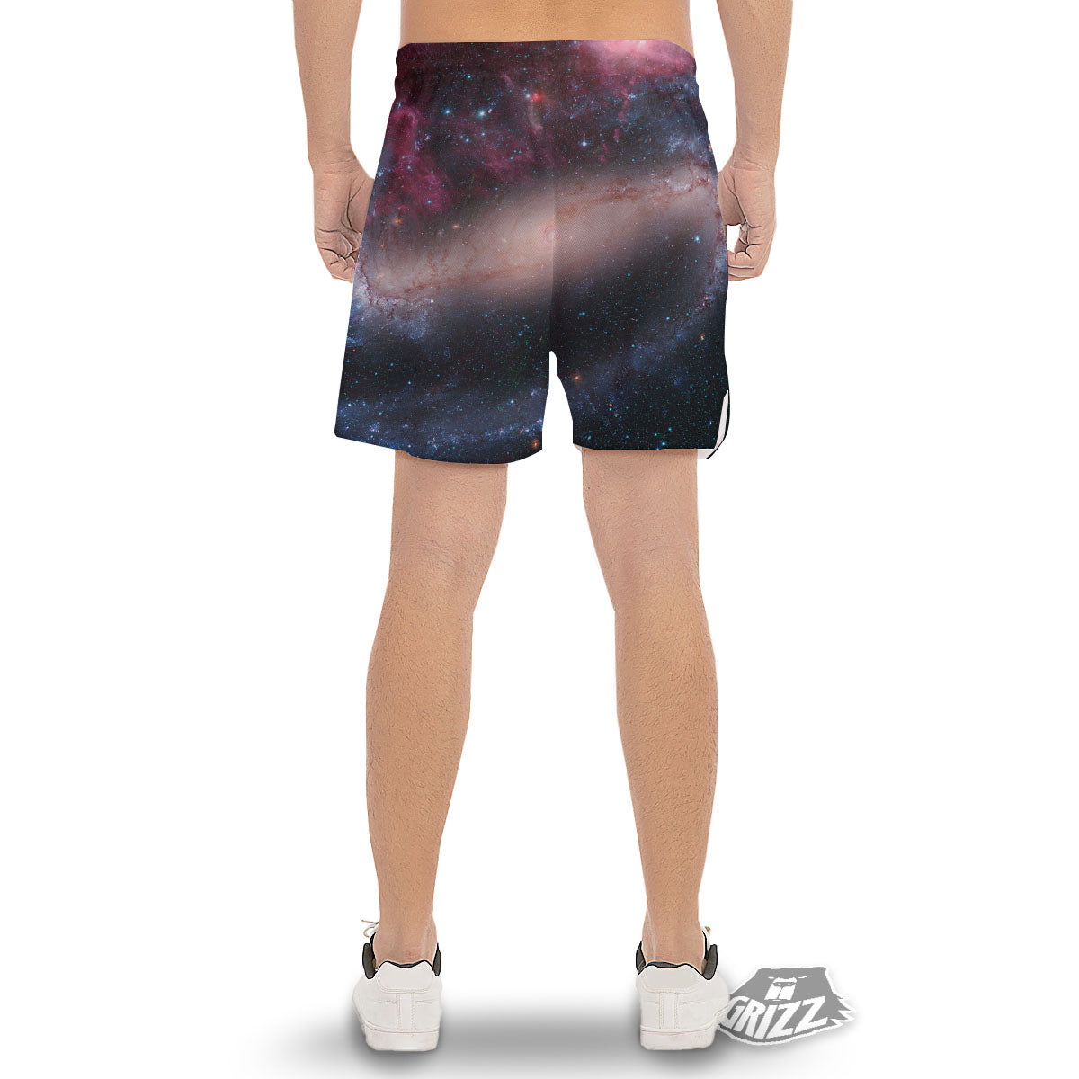 Milky Way Deep Space Print Men's Gym Shorts-grizzshop