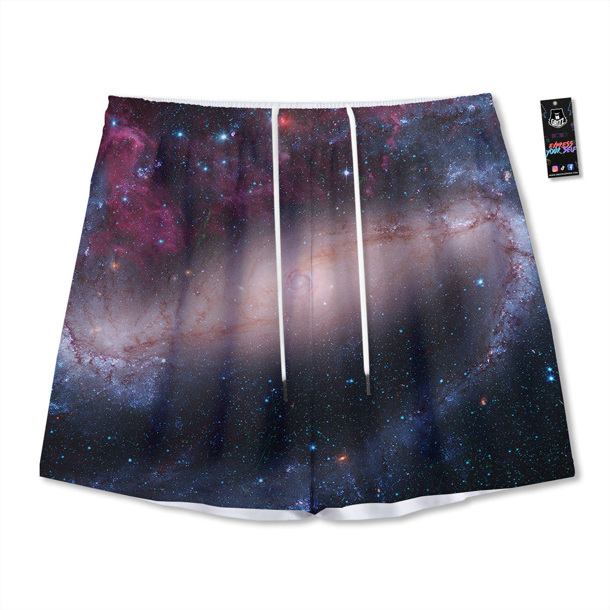 Milky Way Deep Space Print Mesh Shorts