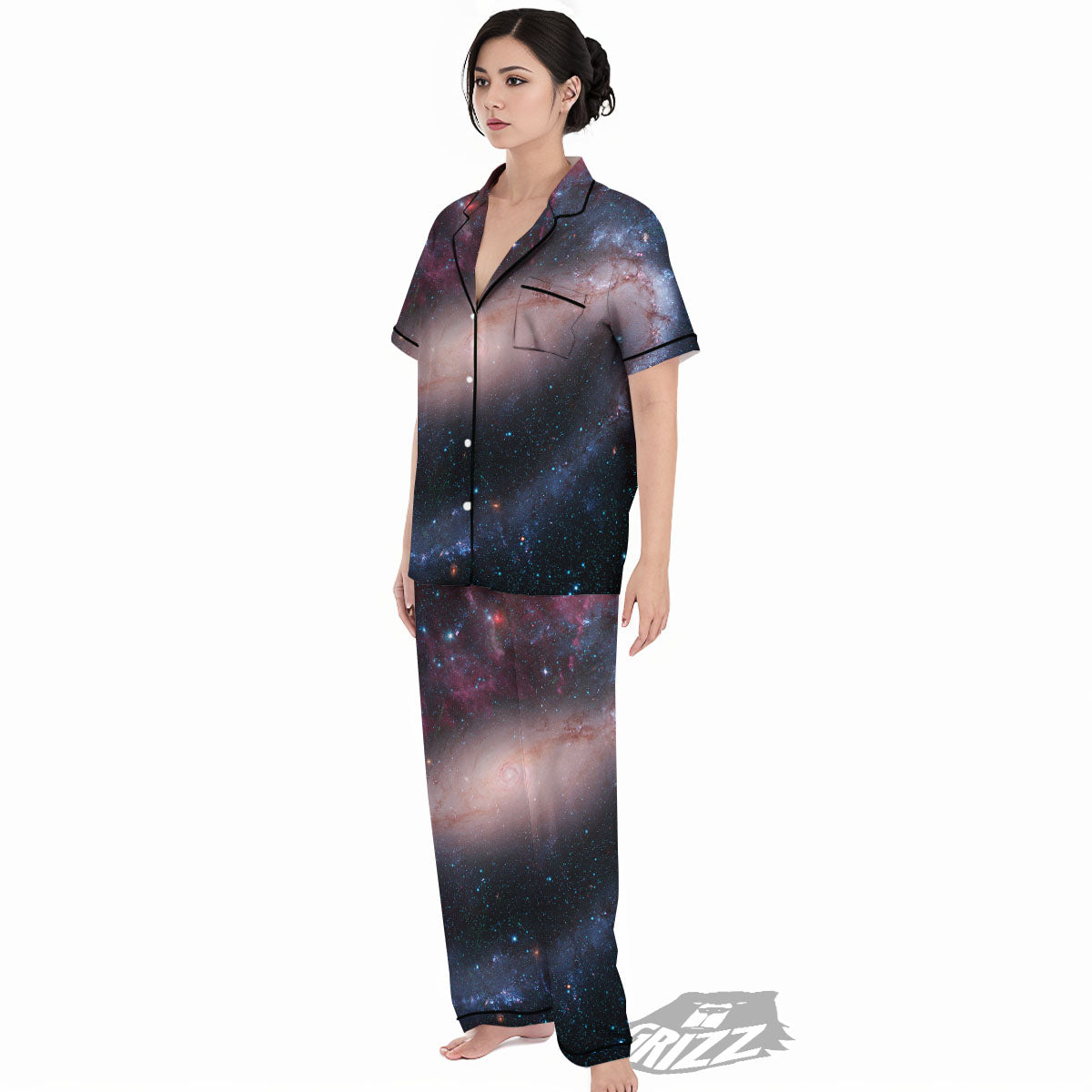 Milky Way Deep Space Print Women's Pajamas Set-grizzshop