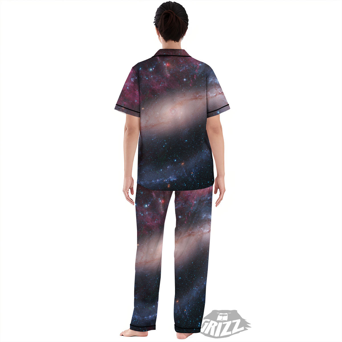 Milky Way Deep Space Print Women's Pajamas Set-grizzshop