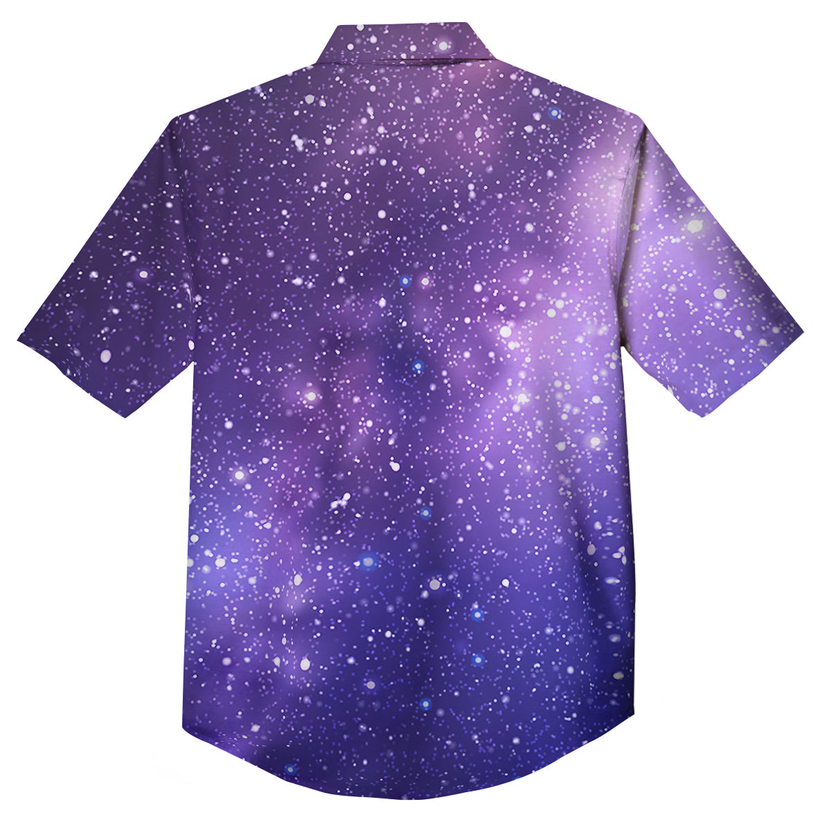 Milky Way Galaxy Space Dark Purple Print Button Up Shirt-grizzshop