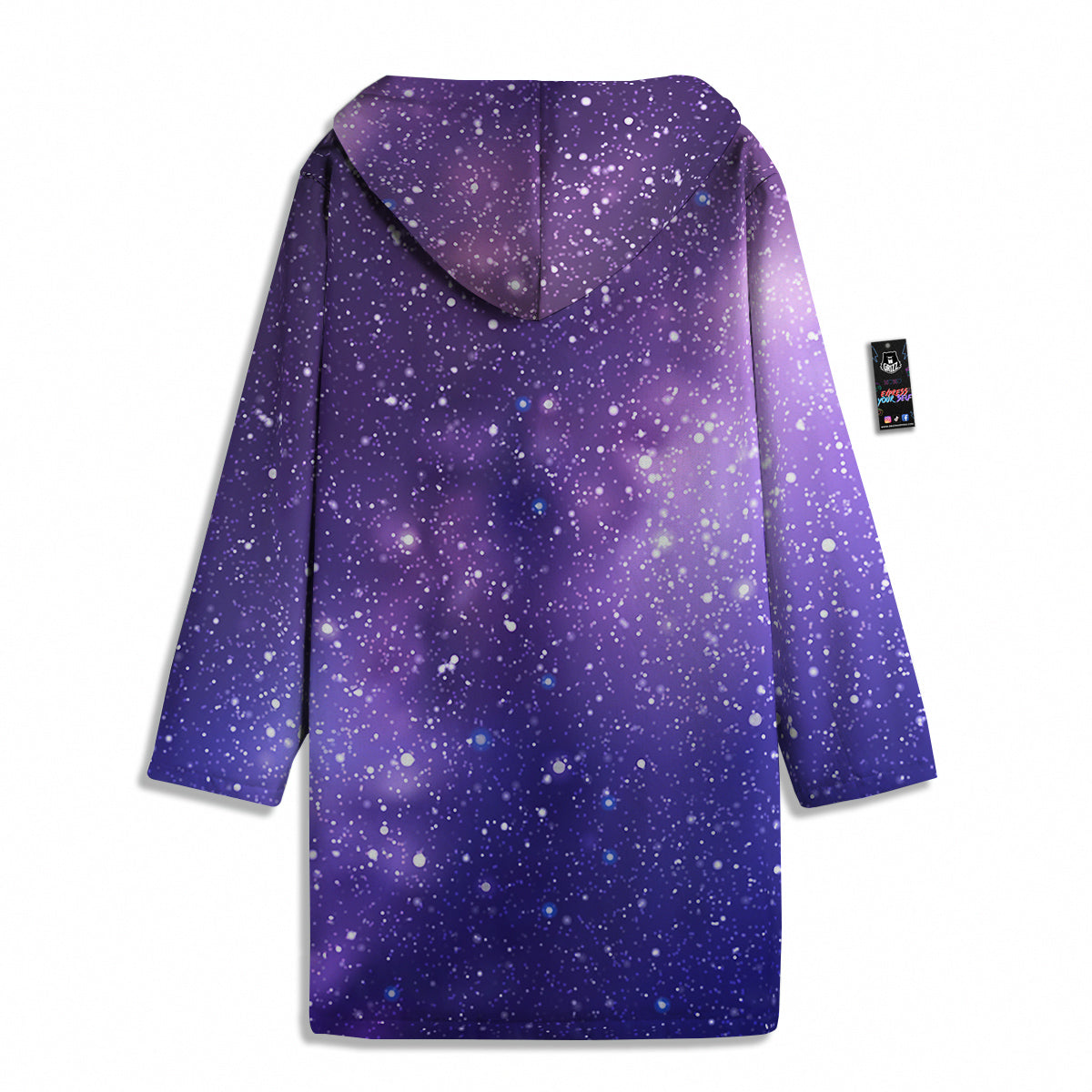 Milky Way Galaxy Space Dark Purple Print Men's Windbreaker Jacket-grizzshop