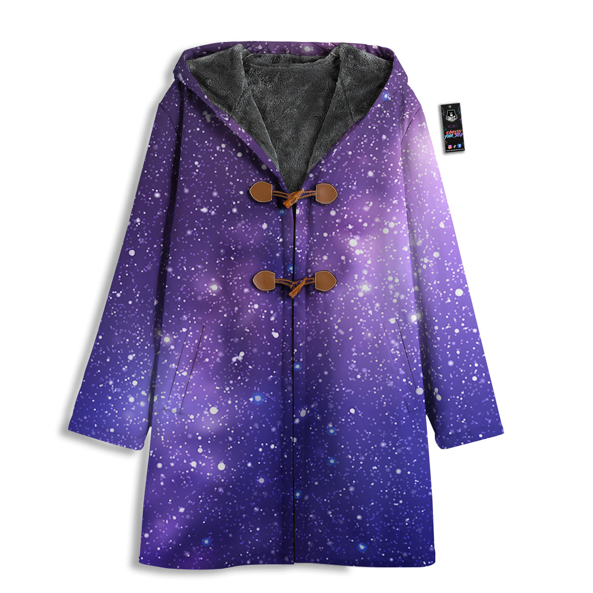 Milky Way Galaxy Space Dark Purple Print Men's Windbreaker Jacket-grizzshop