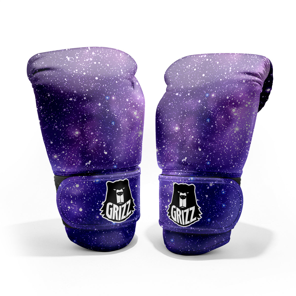 Milky Way Galaxy Space Dark Purple Print Pro Boxing Glove