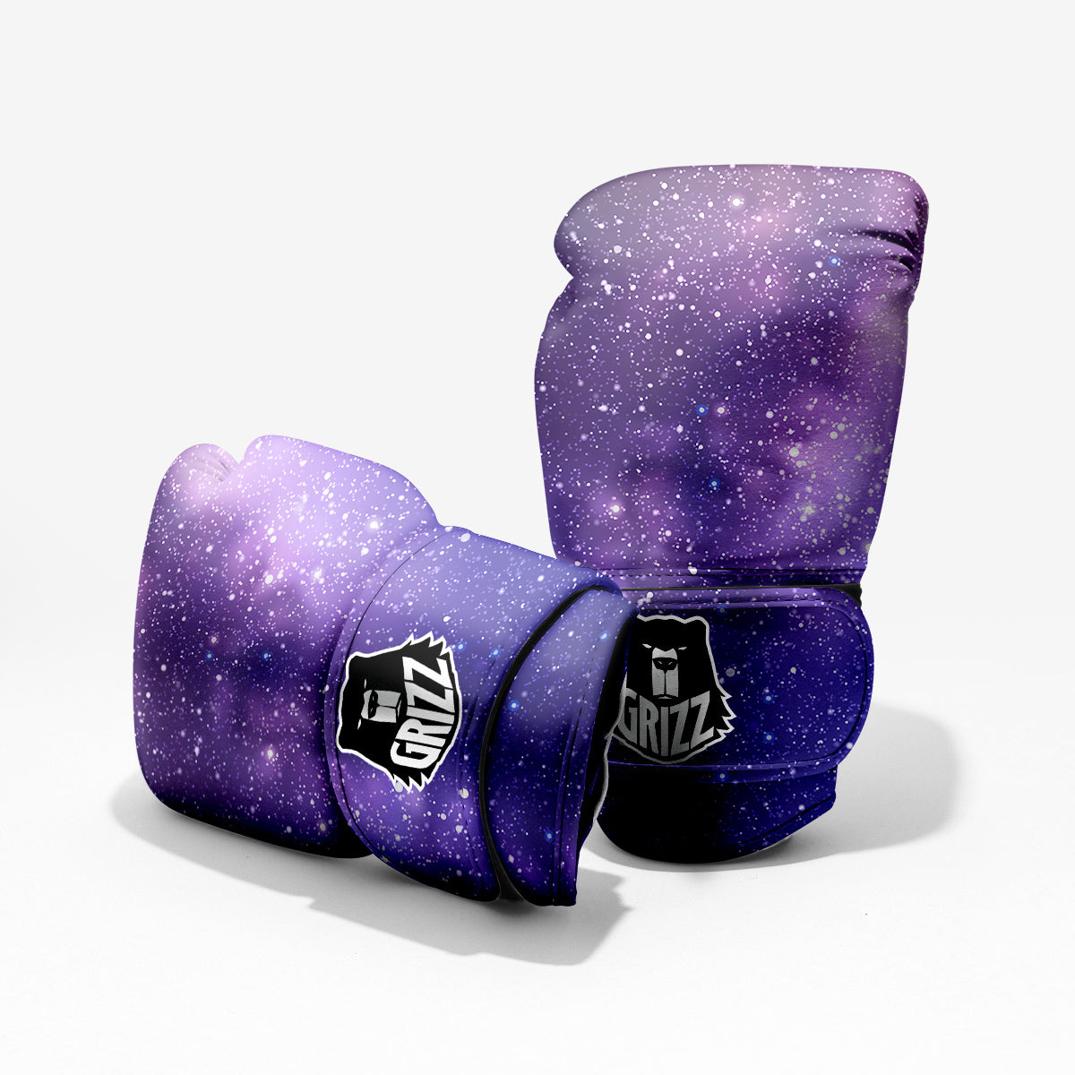 Galaxy Space Purple Turquoise Print Boxing Gloves