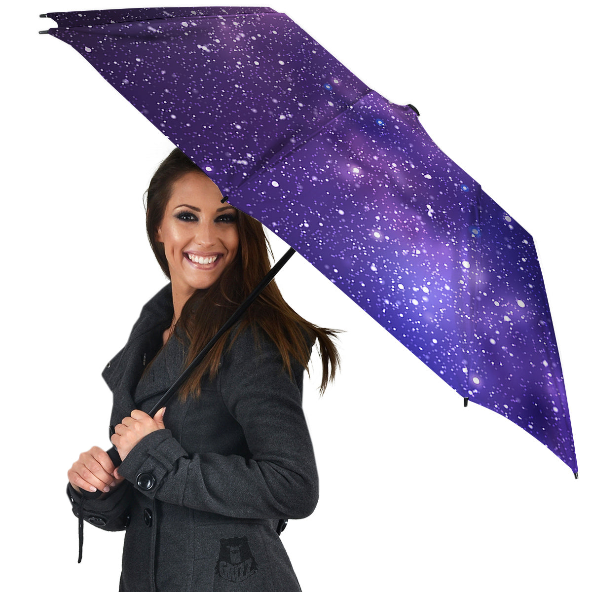 Milky Way Galaxy Space Dark Purple Print Umbrella-grizzshop