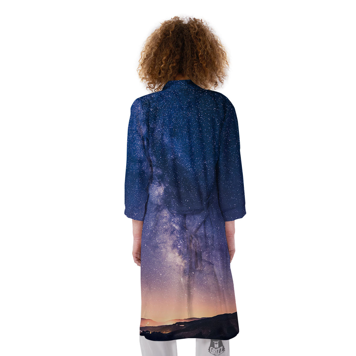 Milky Way Night Sky Print Kimono-grizzshop