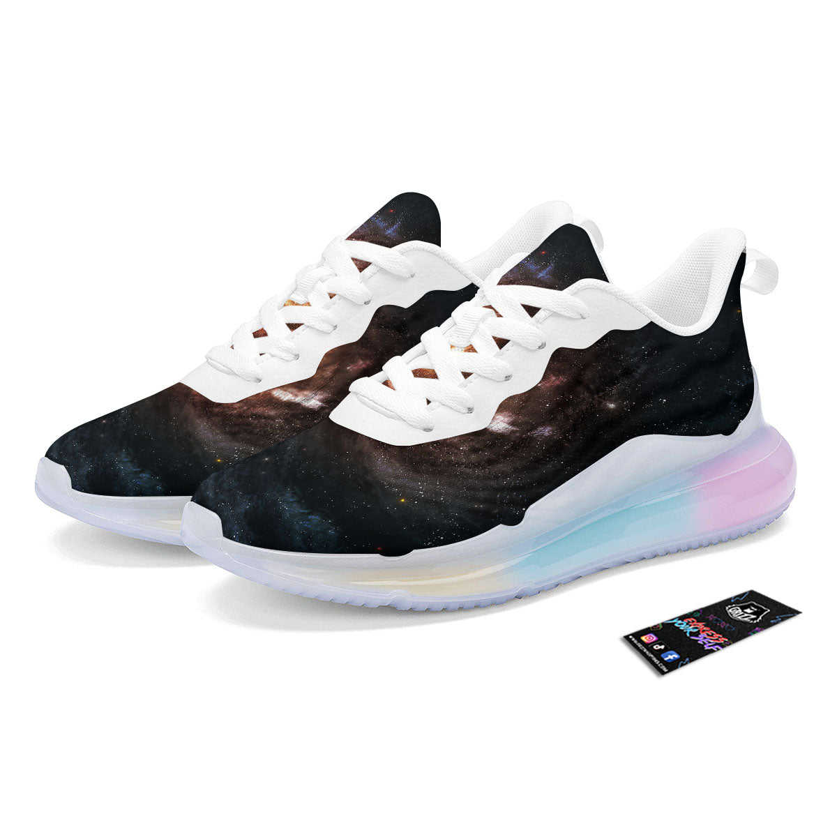 Milky Way Spiral Print Running Sneakers-grizzshop