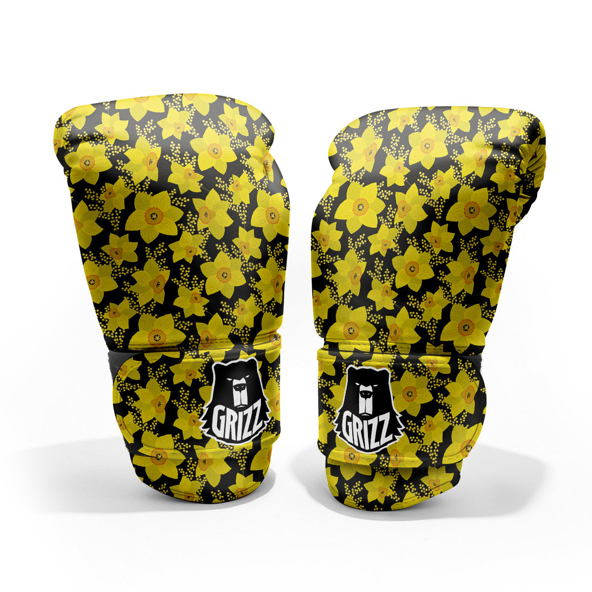 Mimosa And Daffodil Print Pattern Pro Boxing Glove