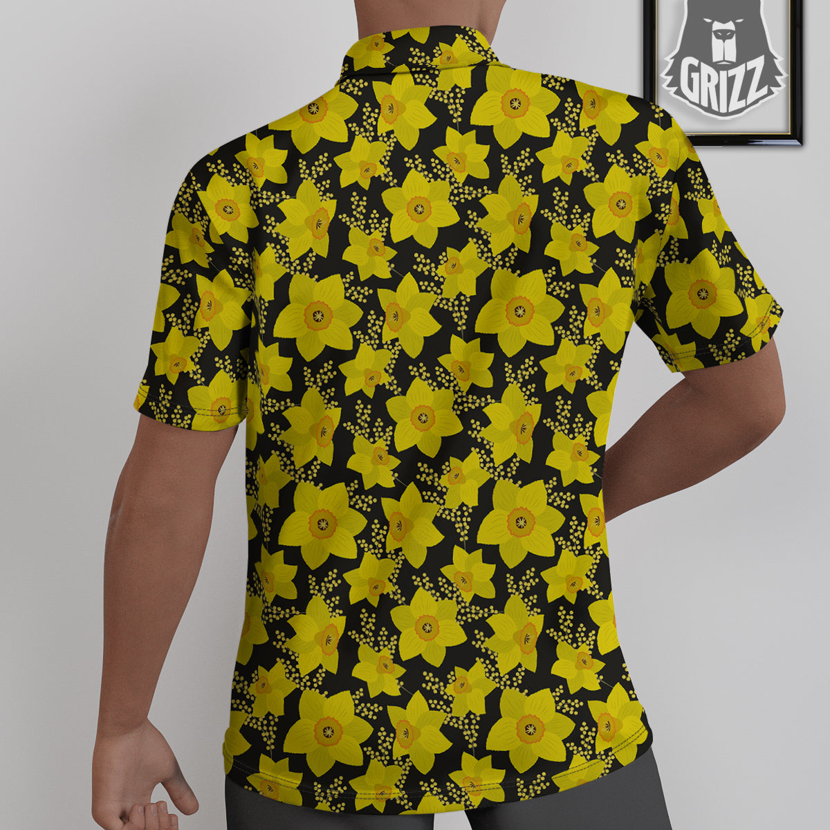 Mimosa And Daffodil Print Pattern Untucked Shirts-grizzshop