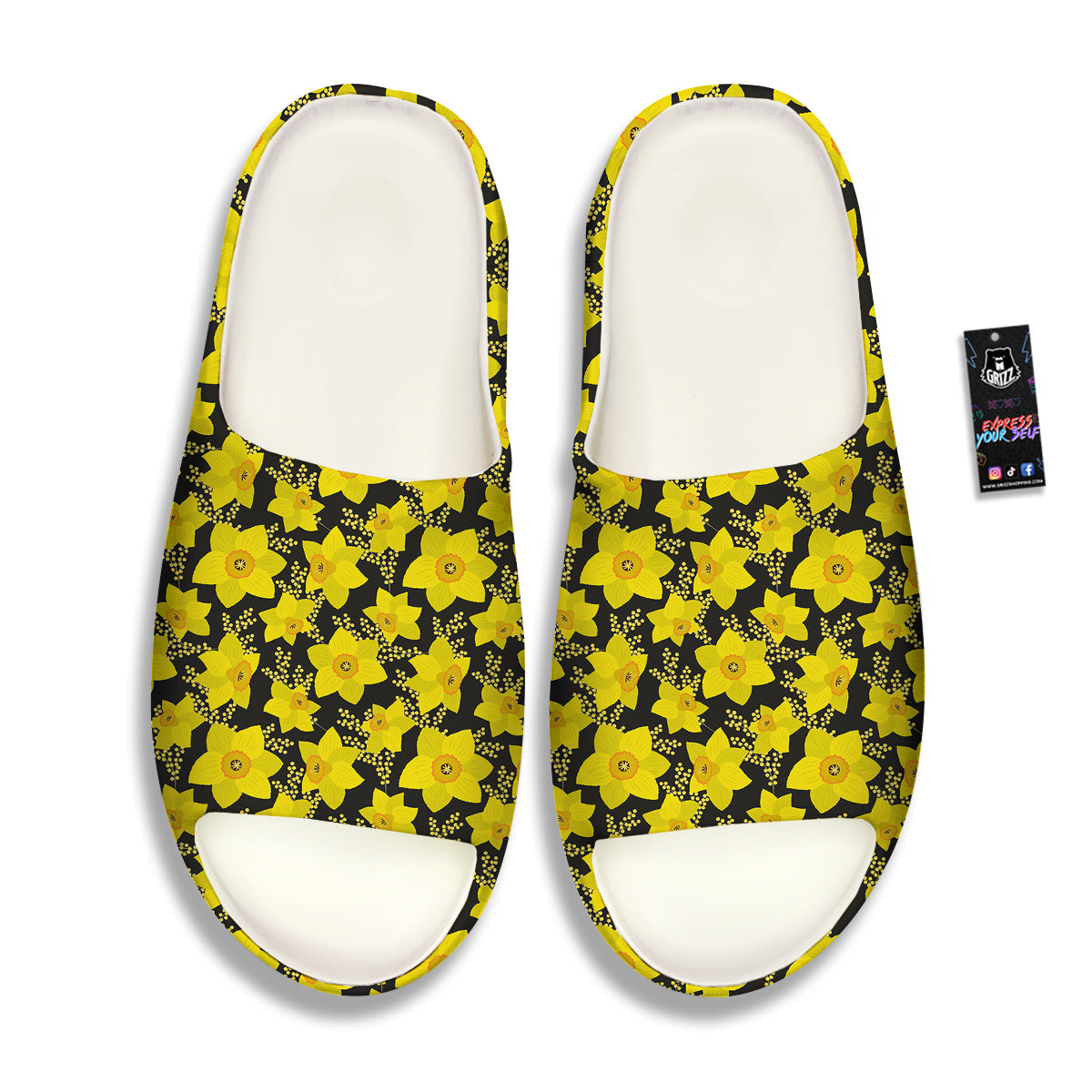 Mimosa And Daffodil Print Pattern Sandals-grizzshop