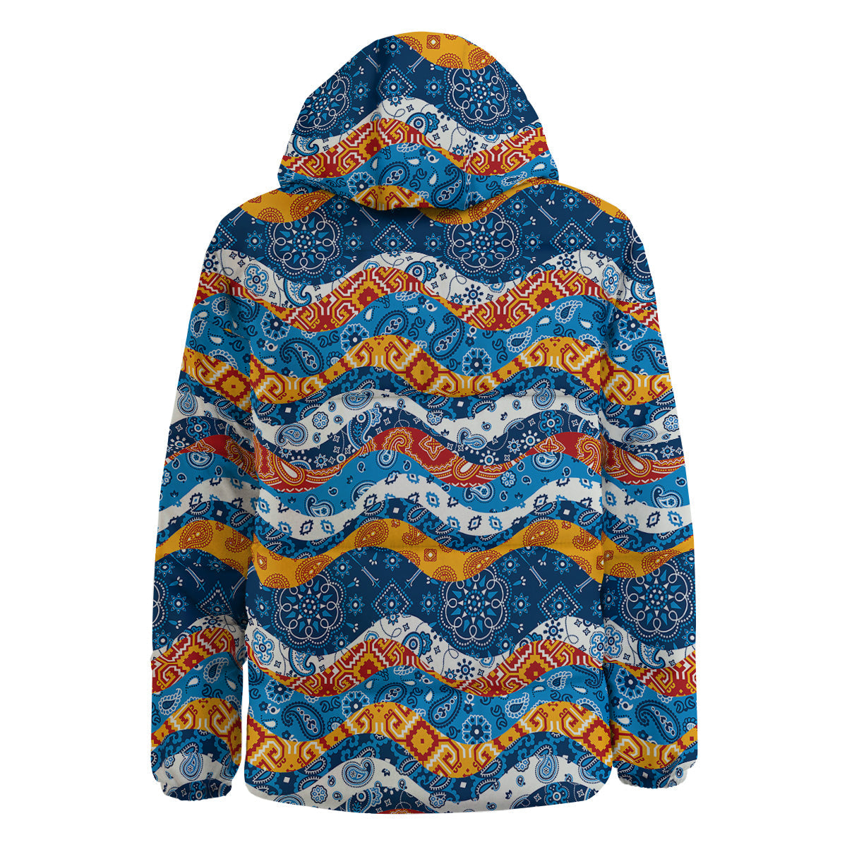 Mix Bandanna Kerchief Print Pattern Down Jacket-grizzshop