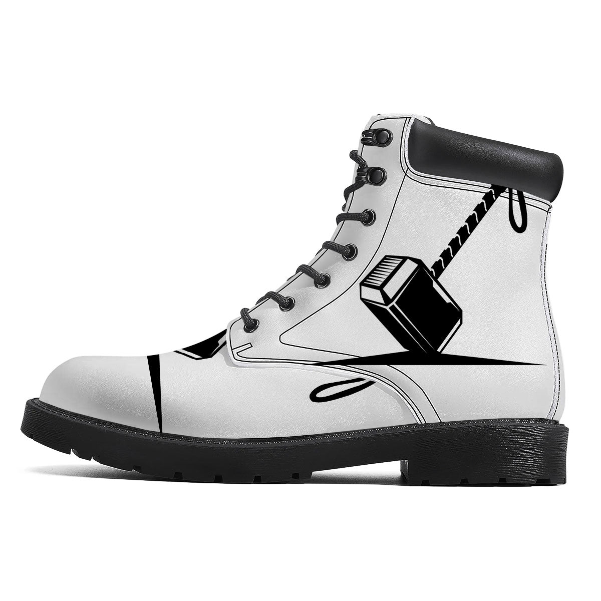 Mjolnir Hammer Of Thor Print Boots-grizzshop