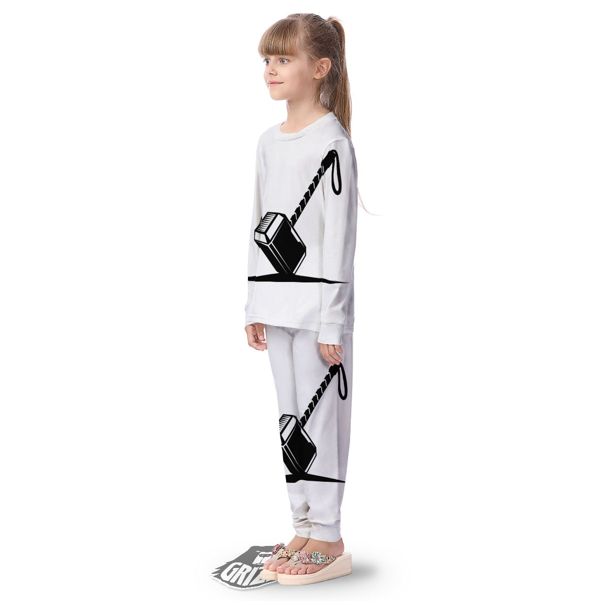 Mjolnir Hammer Of Thor Print Kid's Pajamas-grizzshop