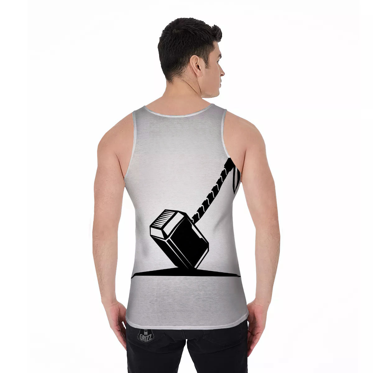 Mjolnir Hammer Of Thor Print Men's Tank Top-grizzshop