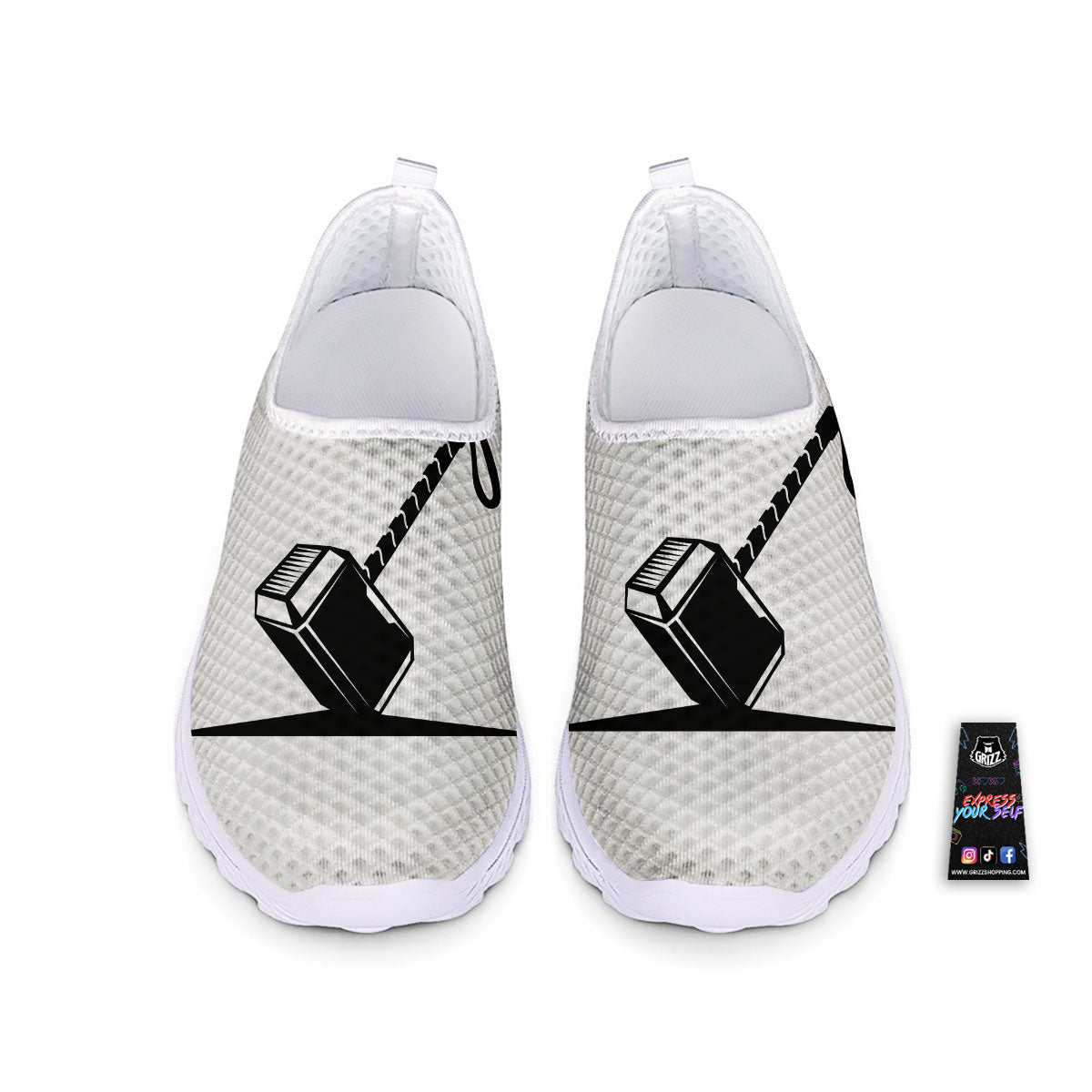 Mjolnir Hammer Of Thor Print Nurse Shoes-grizzshop