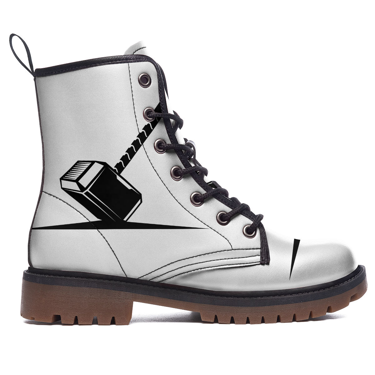 Mjolnir Hammer Of Thor Print Work Boots-grizzshop