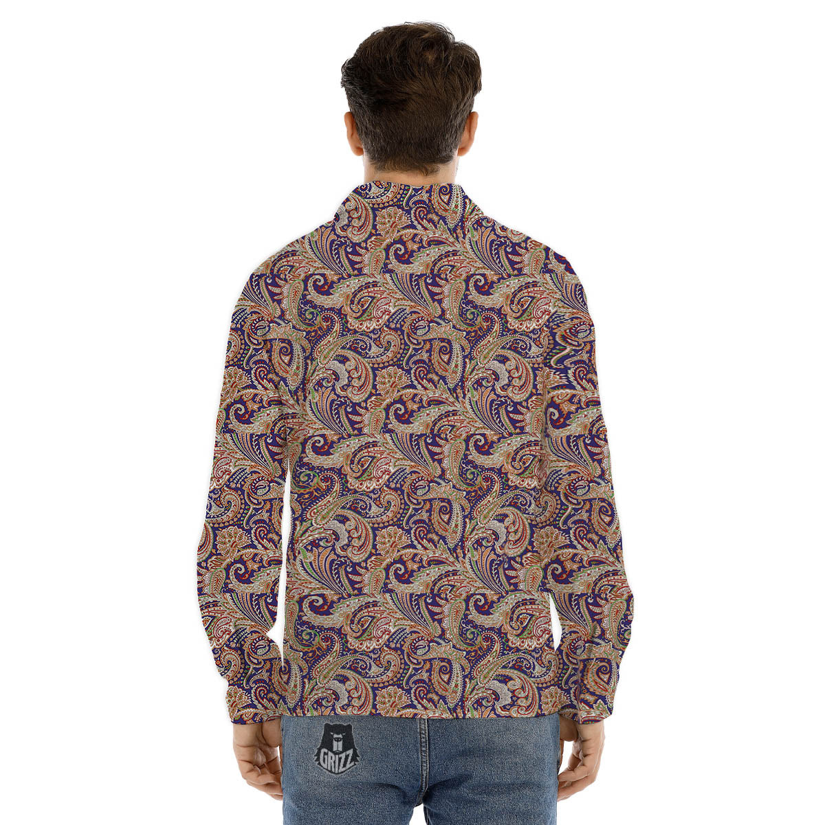 Mjolnir White And Black Print Men's Dress Shirts-grizzshop
