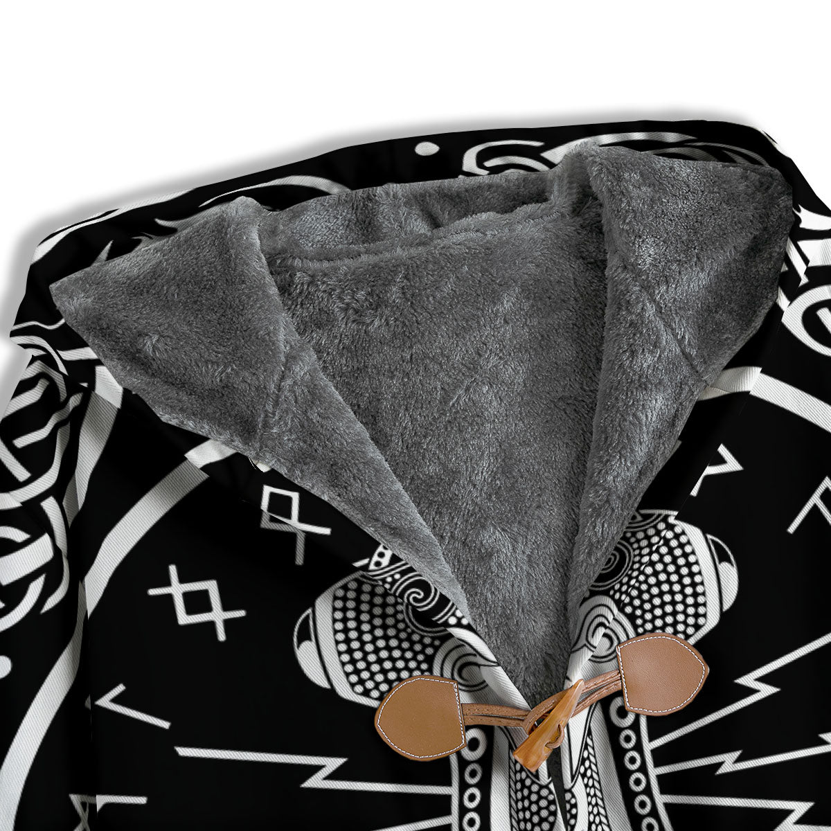 Mjolnir White And Black Print Men's Windbreaker Jacket-grizzshop
