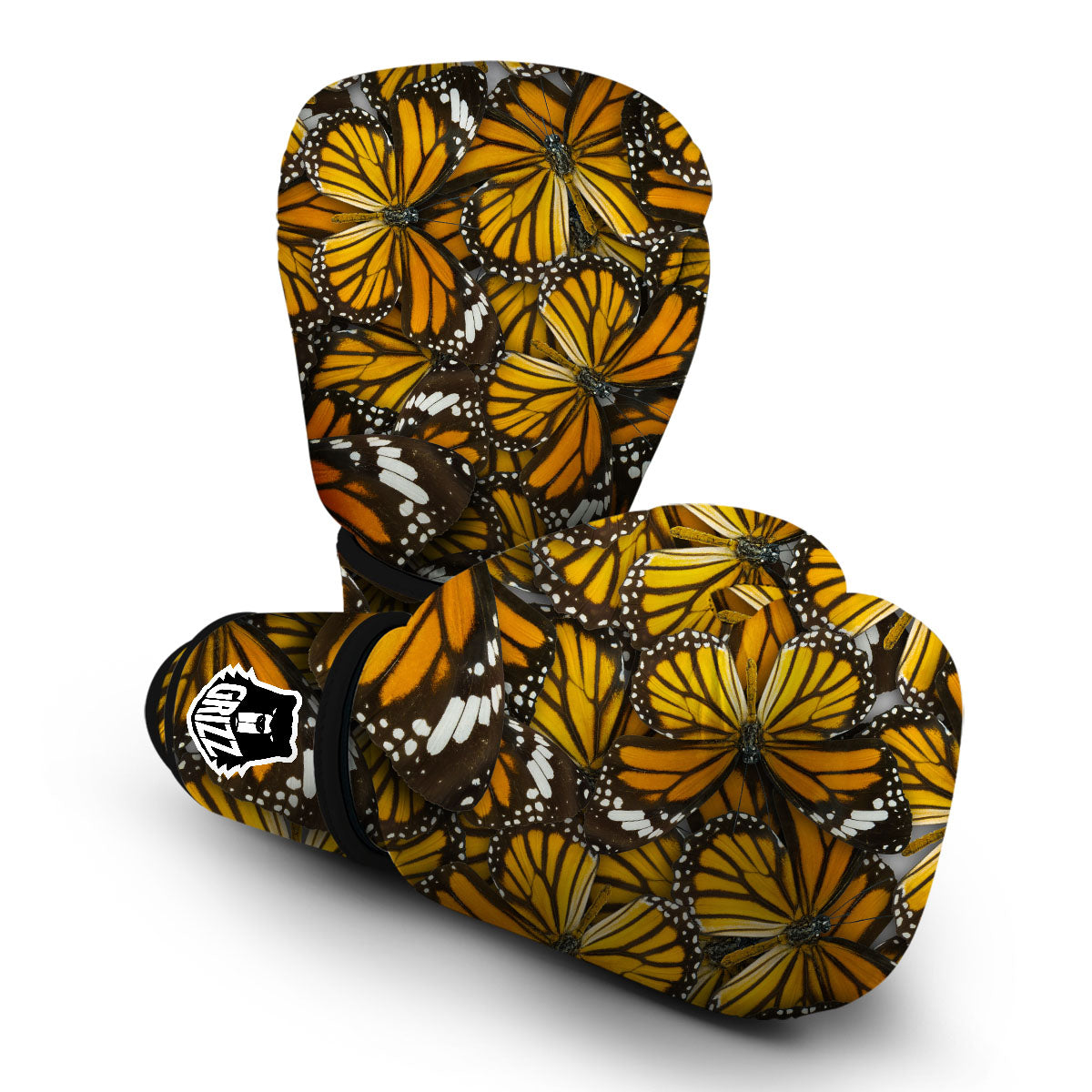 Monarch Butterfly Pattern Print Boxing Gloves-grizzshop