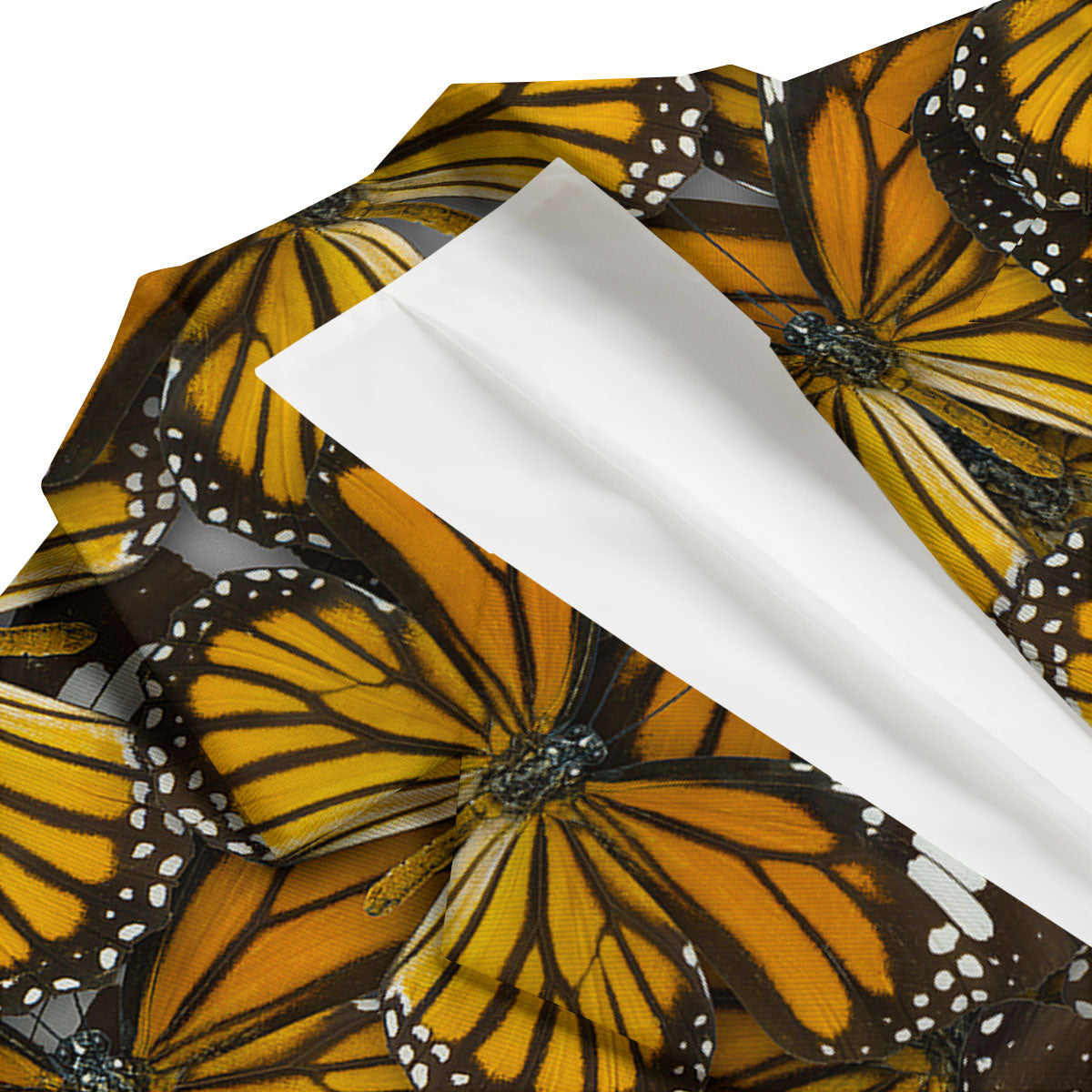 Monarch Butterfly Pattern Print Men's Blazer-grizzshop