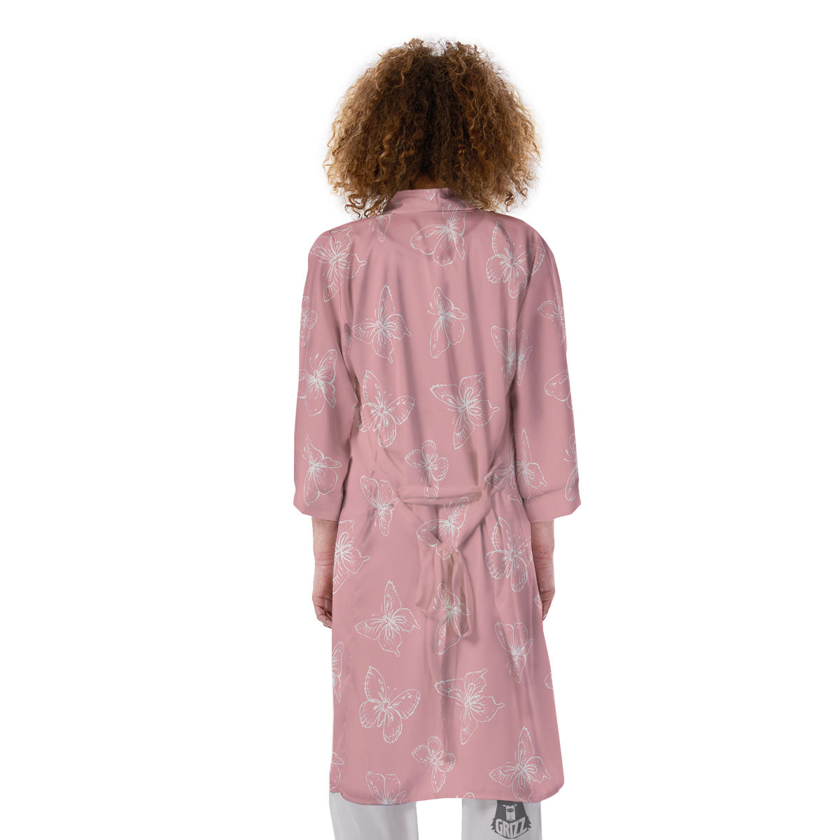 Monarch Butterfly Pink Print Pattern Kimono-grizzshop