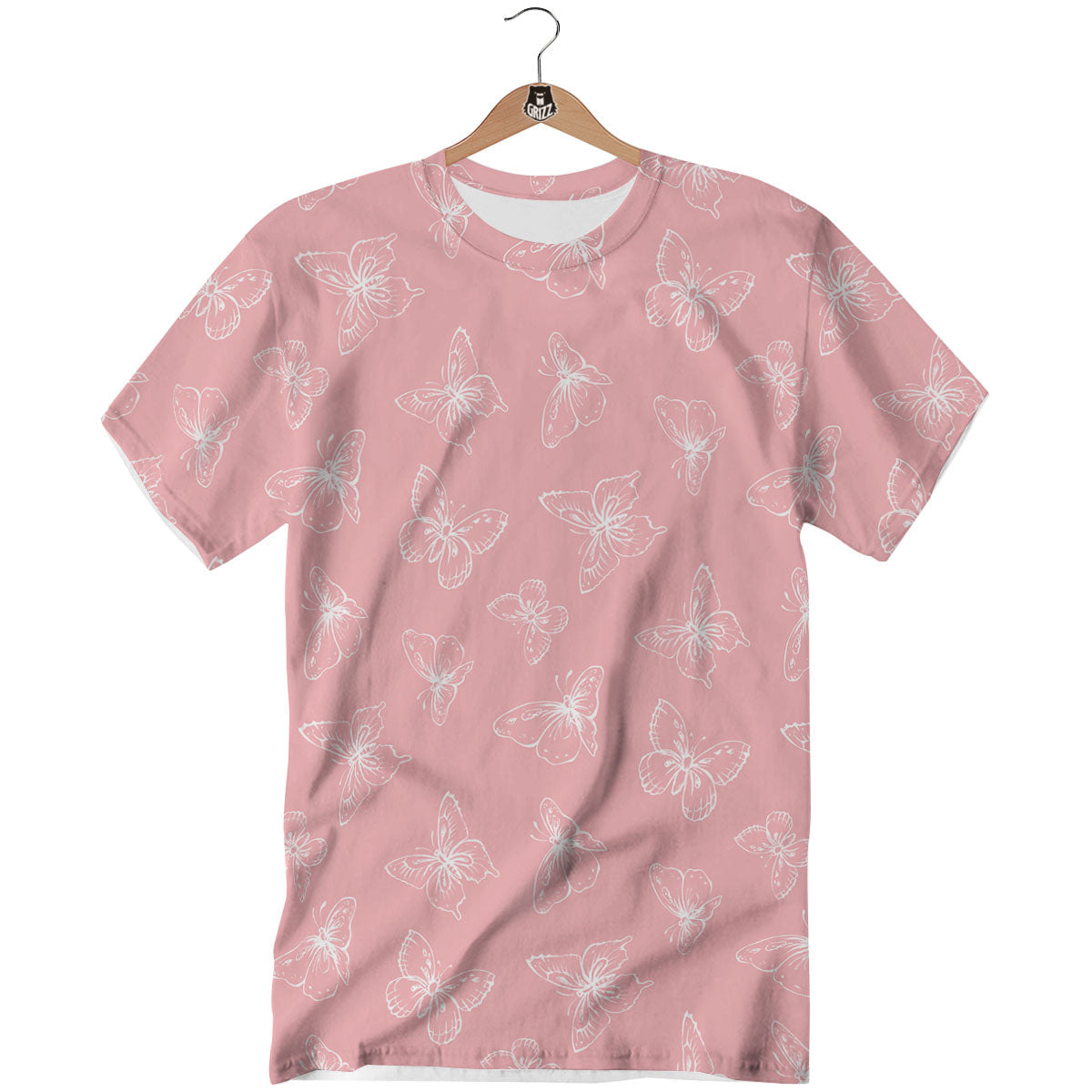 Monarch Butterfly Pink Print Pattern T-Shirt-grizzshop