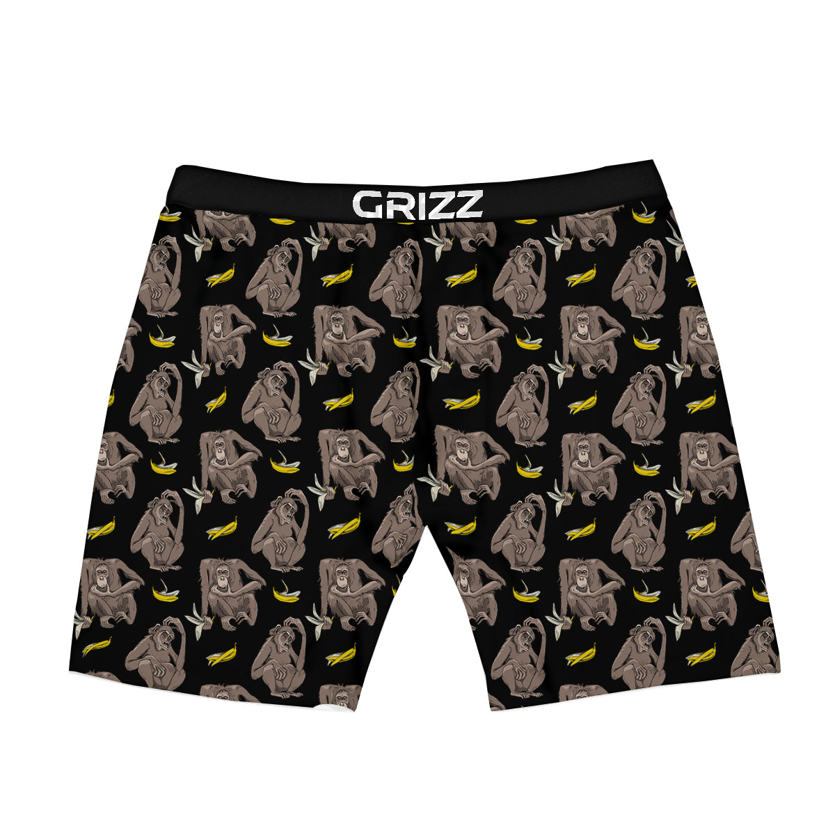 Monkey And Banana Print Pattern Boxer Briefs-grizzshop