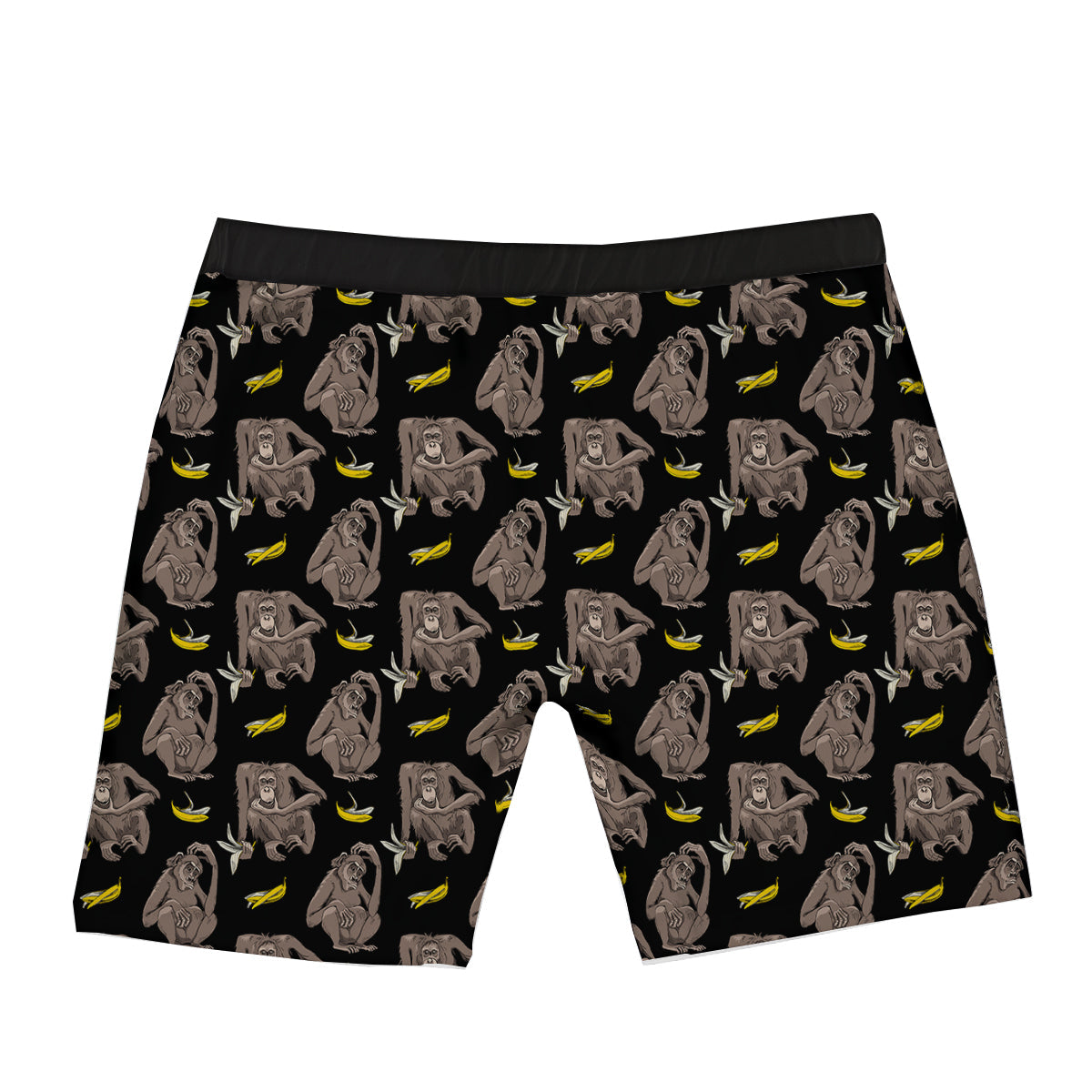 Monkey And Banana Print Pattern Boxer Briefs-grizzshop