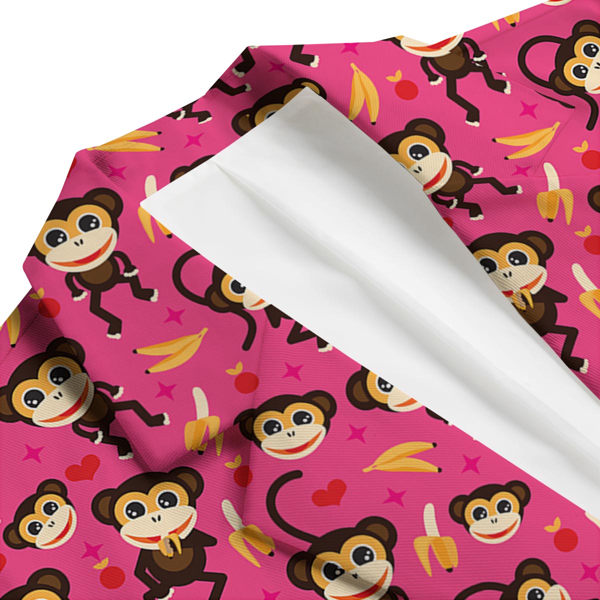 Monkey Banana Pattern Print Men's Blazer-grizzshop
