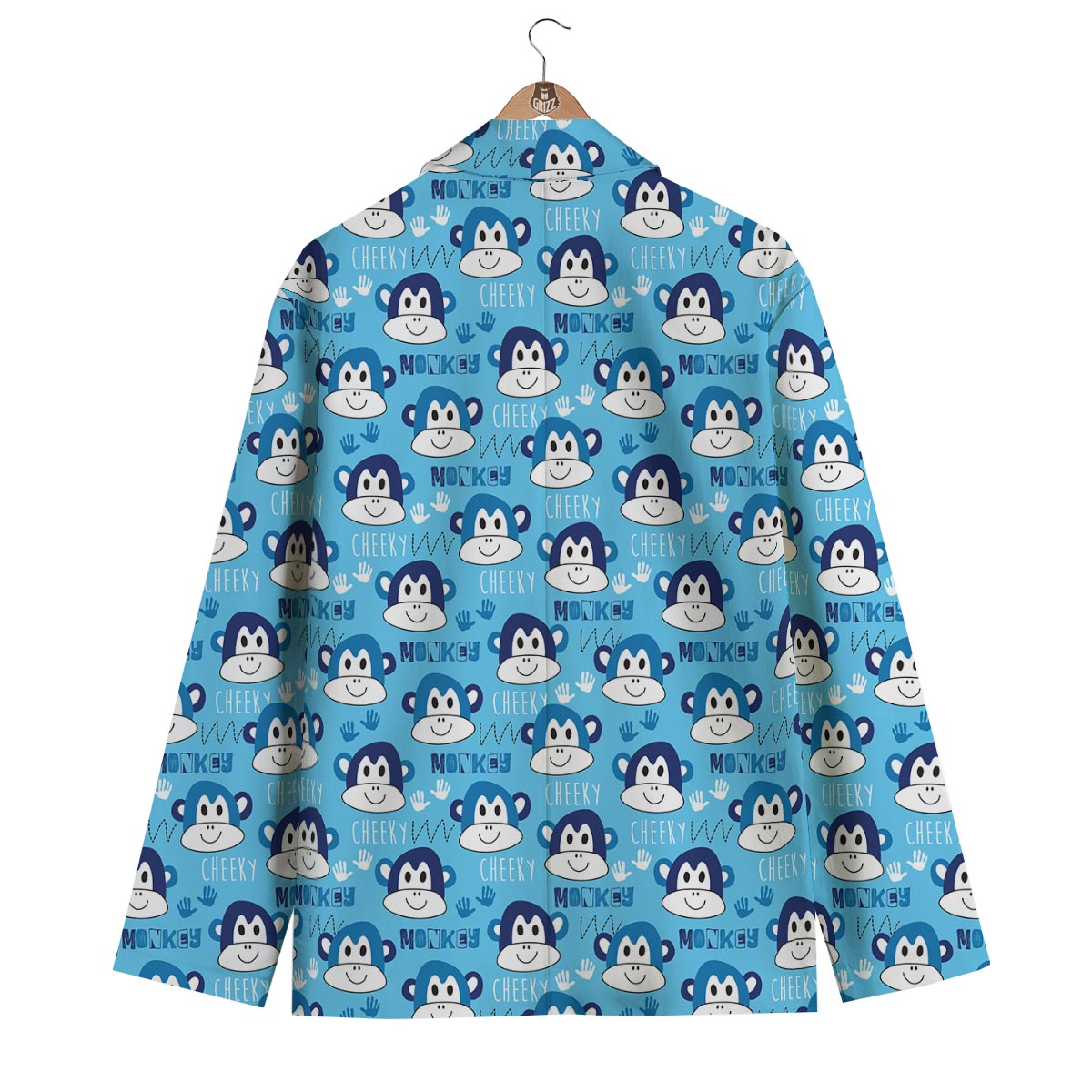 Monkey Print Pattern Men's Blazer-grizzshop