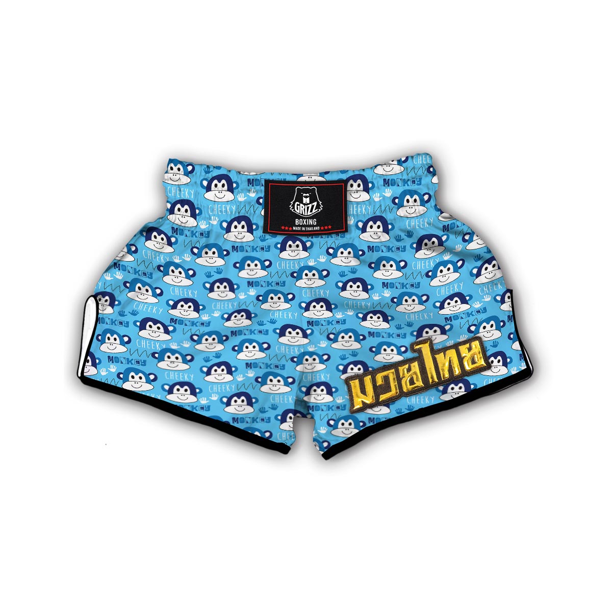Monkey Print Pattern Muay Thai Boxing Shorts-grizzshop