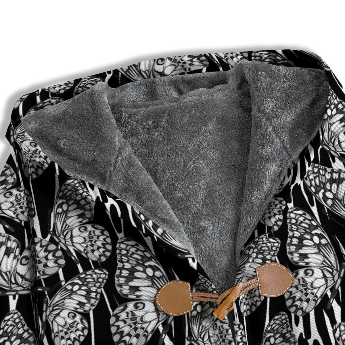 Monochrom Butterfly Print Pattern Men's Windbreaker Jacket-grizzshop