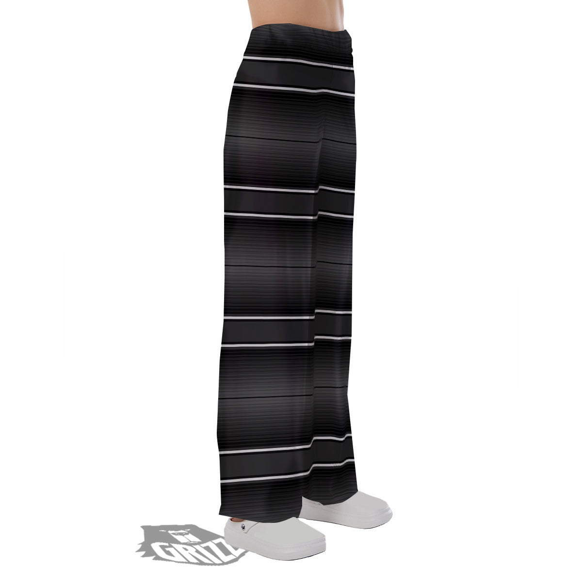 Monochrome Mexican Serape Print Pajama Pants-grizzshop