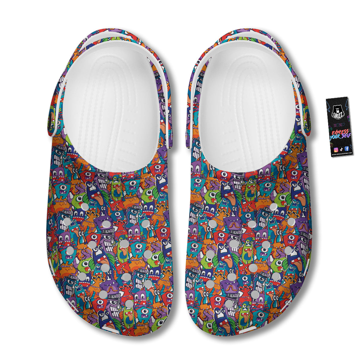 Monster Cute Print Pattern Clog-grizzshop