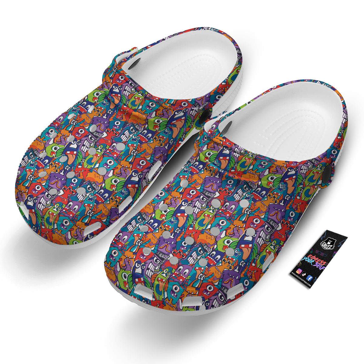 Monster Cute Print Pattern Clog-grizzshop