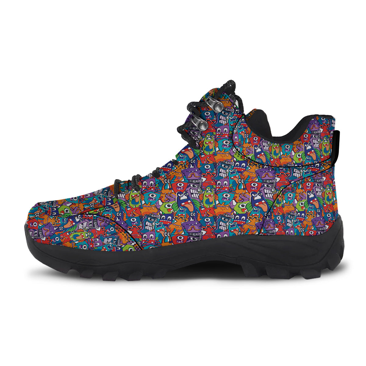 Monster Cute Print Pattern Hiking Shoes-grizzshop