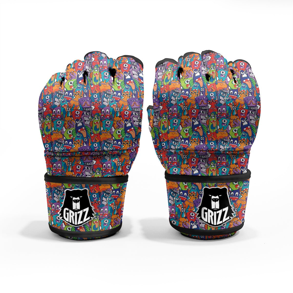 Monster Cute Print Pattern MMA Gloves-grizzshop