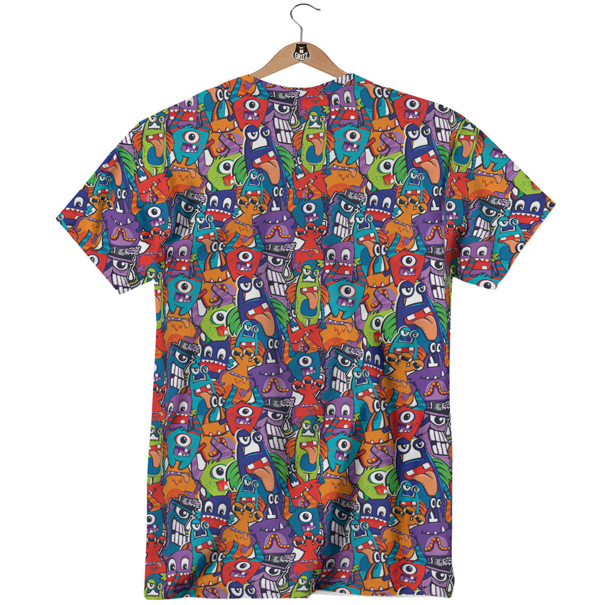 Monster Cute Print Pattern T-Shirt-grizzshop