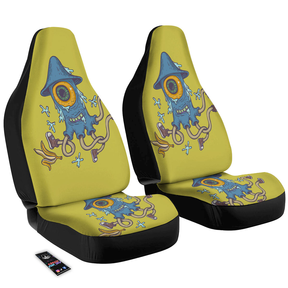 Monster Graffiti Characters Print Car Seat Covers-grizzshop