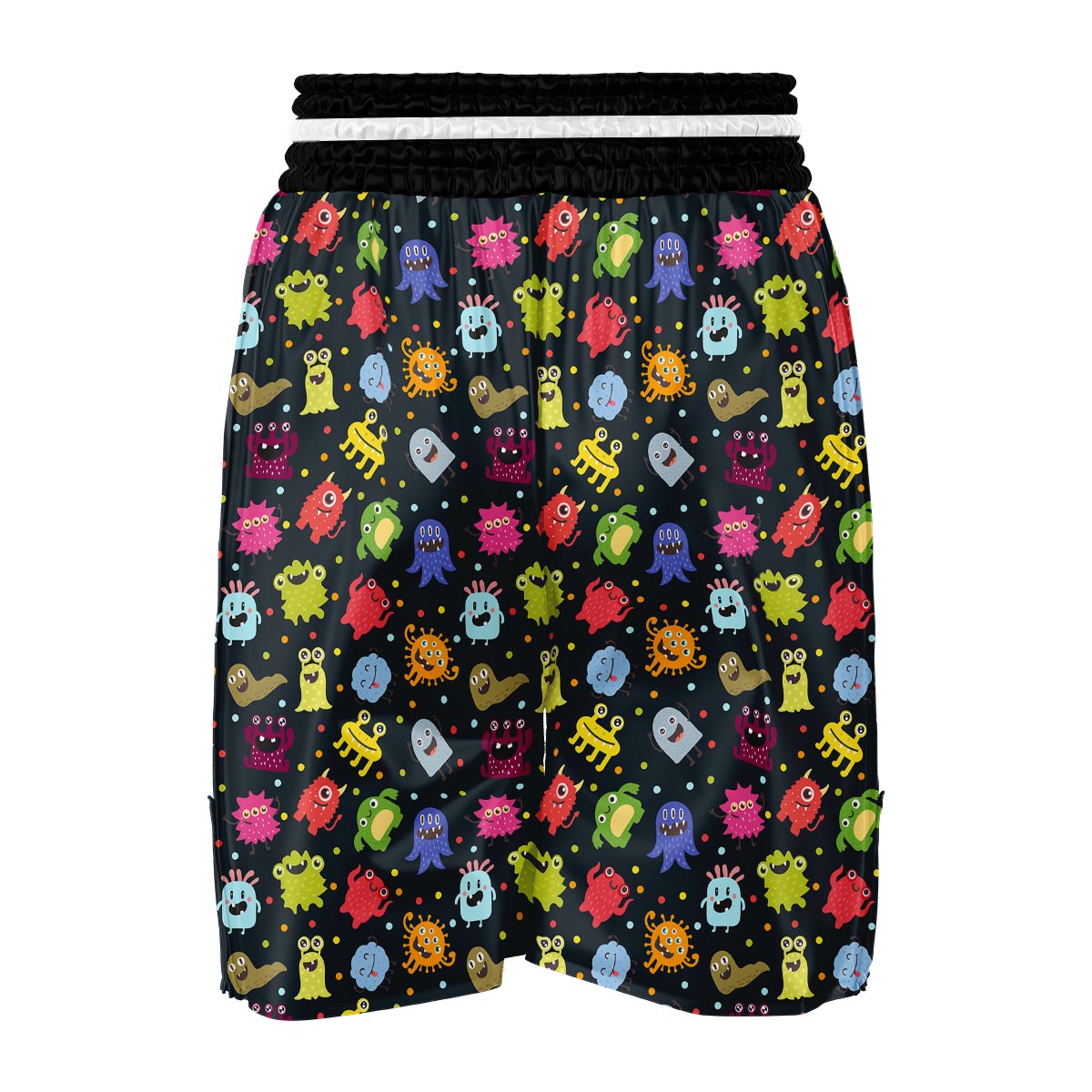Monster Print Pattern Boxing Shorts-grizzshop