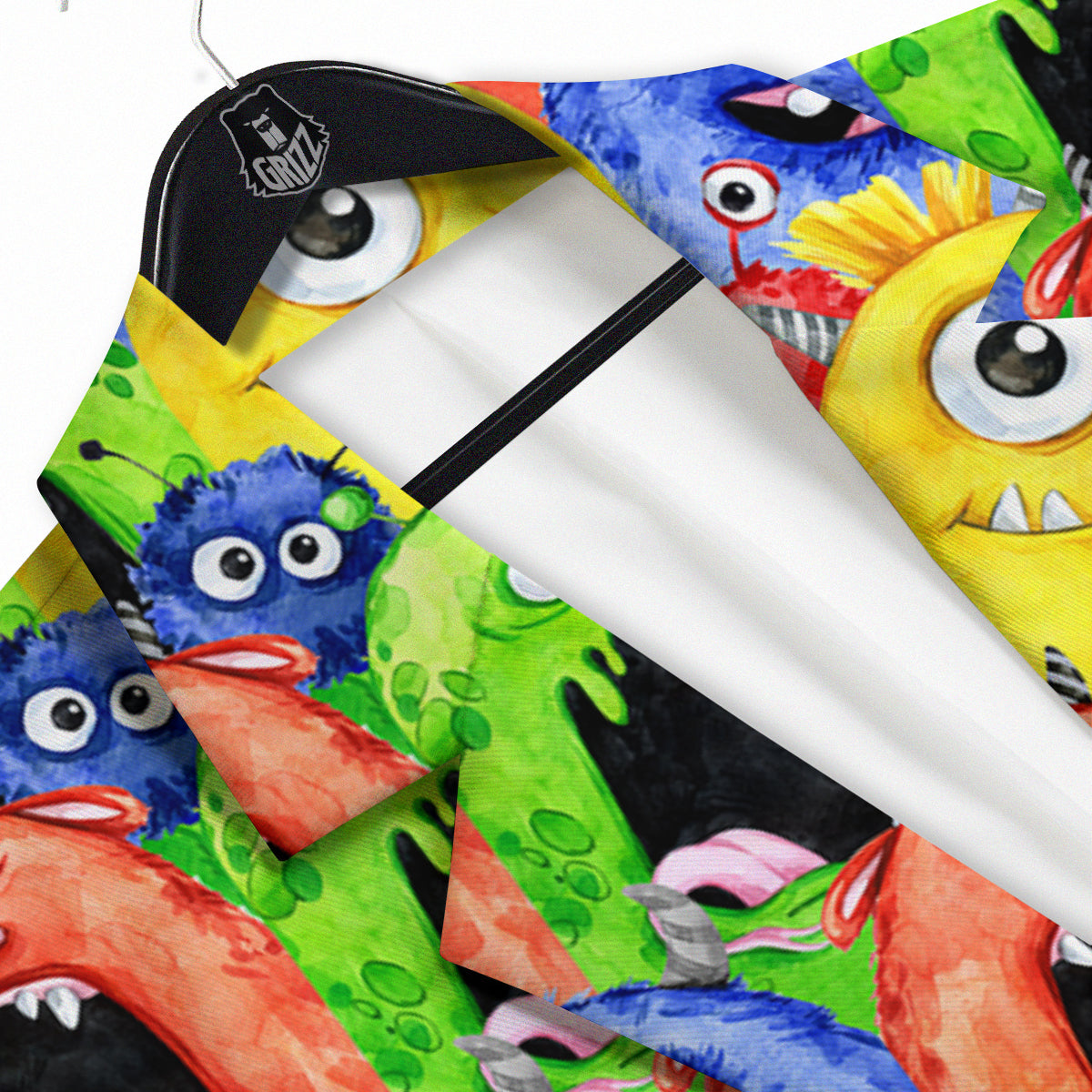 Monster Watercolor Print Pattern Men's Sport Coat-grizzshop