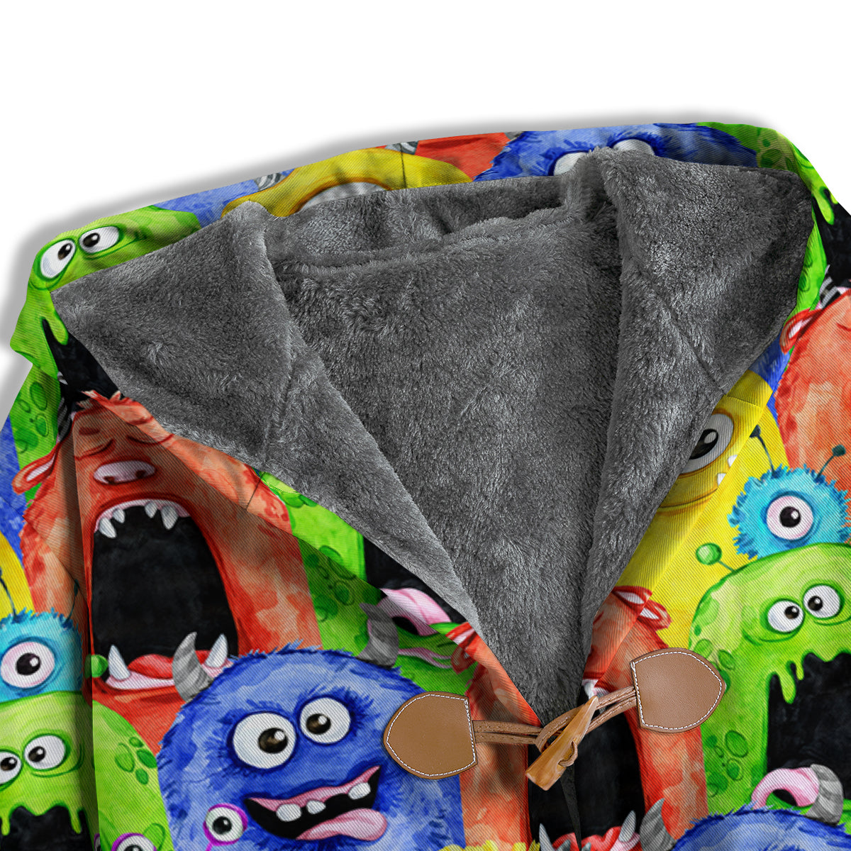 Monster Watercolor Print Pattern Men's Windbreaker Jacket-grizzshop