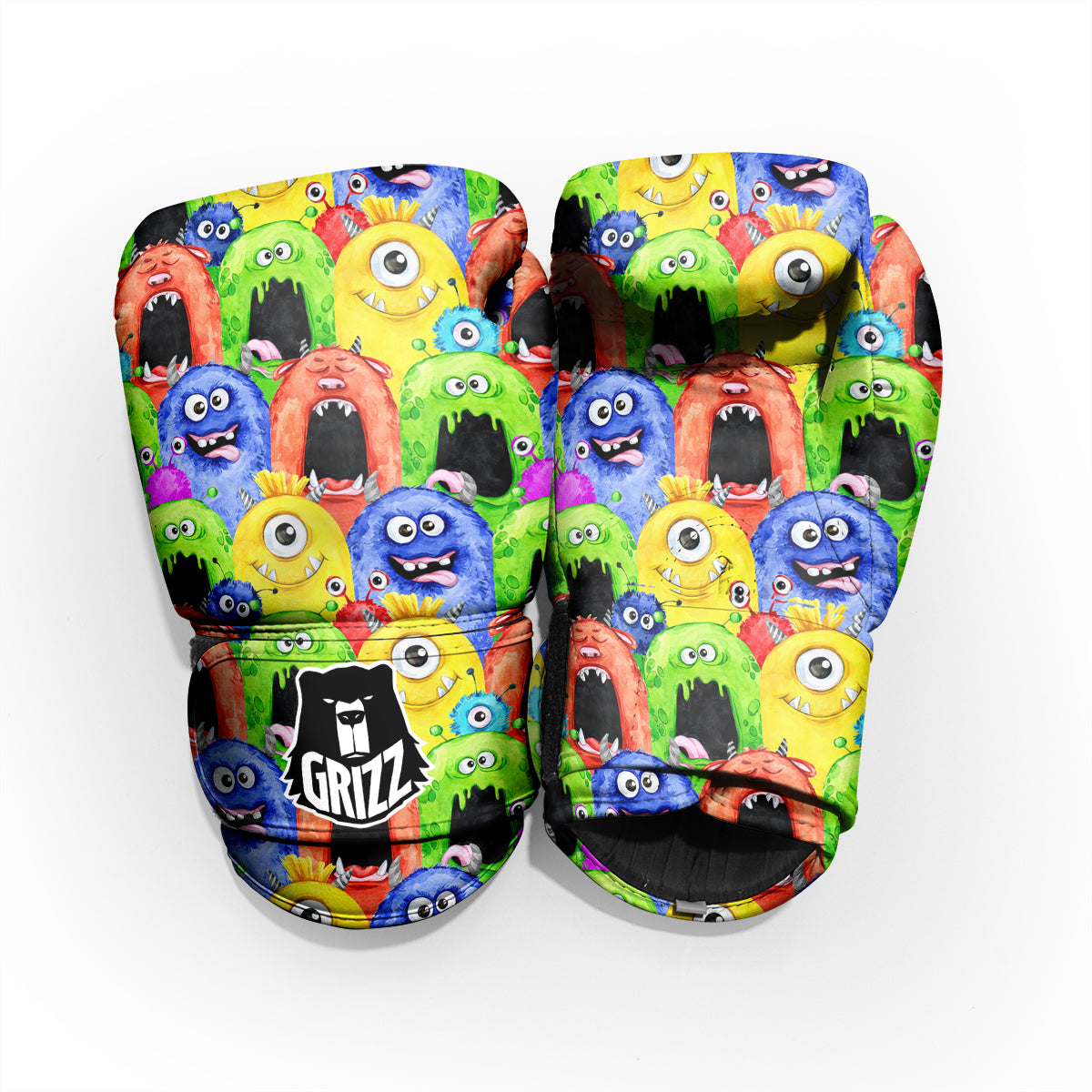 Monster Watercolor Print Pattern Pro Boxing Glove