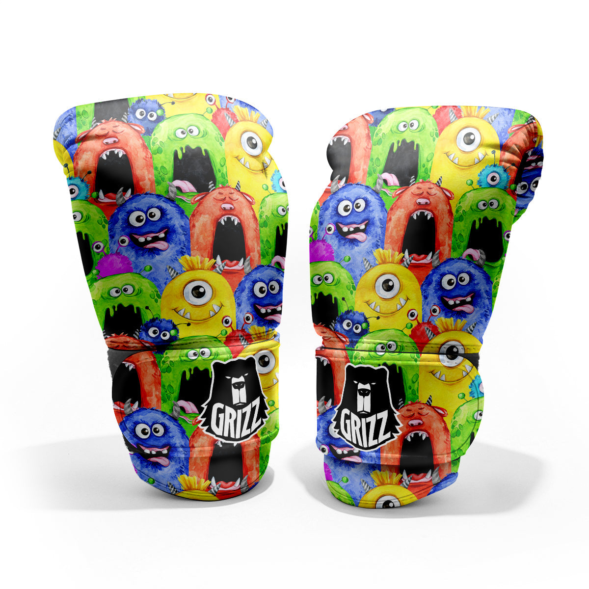 Monster Watercolor Print Pattern Pro Boxing Glove